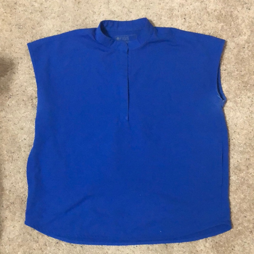 Rafaela Figs Scrub Top Royal Blue